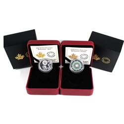 2016 April & 2018 October Canada $5 Birthstone Fine Silver Coins. 2pcs