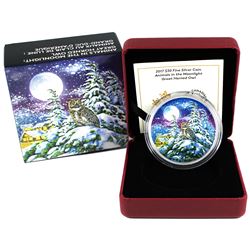 2017 Canada $30 Animals in the Moonlight - Great Horned Owl Fine Silver Coin. (TAX Exempt)