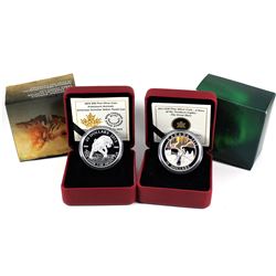 2013 Canada $20 Story of the Northern Lights - The Great Hare & 2015 $20 Prehistoric Animals - Ameri