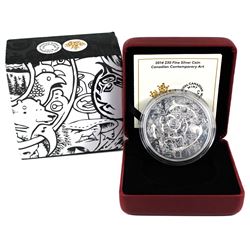2014 Canada $30 Canadian Contemporary Art - Tim Barnard Fine Silver Coin (Outer sleeve is worn). TAX