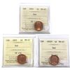 Image 1 : 2000, 2001, & 2002P Canada 1-cent all ICCS Certified MS-67 RED! All tied for the highest grade by IC