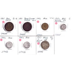 1861-1943 Maritime coins: lot includes: 1861 Nova Scotia 1-cent, 1871 PEI 1-cent, 1943C 1-cent, 191
