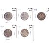 Image 1 : 1913-1920 Canada 25-cents in Fine or Better condition.  1913 F-VF, 1916 F-VF, 1918 Fine, 1919 F-VF &