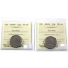 Image 1 : 2004P & 2005P Canada 25-cent ICCS Certified MS-66. 2pcs