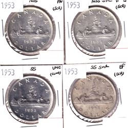 1953 NSS, 1953 NSS SWL, 1953 SS & 1953 SS SWL Silver Dollar VF-EF or Better Condition (cleaned/scr