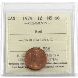 1-cent 1979 ICCS Certified MS-66 RED! A Full red coin with exceptional eye appeal and clean fields.