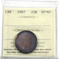 1967 25-cent ICCS Certified SP-67. Spectacular Toning! Worth a good look!