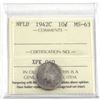 Image 1 : 1942C Newfoundland 10-cent ICCS Certified MS-63.