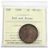 Image 1 : 1896 Canada 1-cent ICCS Certified MS-63 Red and Brown.