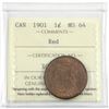 Image 1 : 1901 Canada 1-cent ICCS Certified MS-64 Red.