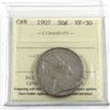 Image 1 : 1907 Canada 50-cent ICCS Certified VF-30.