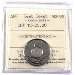 Test Token, TT-25.20 ICCS Certified MS-66