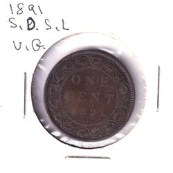 1891 Canada 1-cent SD SL Very Good.