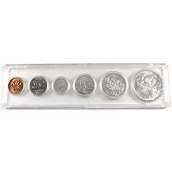 1966 Canada 6-coin Year Set in Hard Plastic Case.