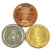 Image 2 : 3x Canada John F. Kennedy Commemorative Medallions. You will receive a copper tribute to the memory 