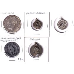 Lot of Miscellaneous Religious Tokens. 5pcs