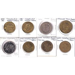 Lot of Canada Hockey Tokens - 1972 Canada vs USSR Hockey Series, 1996-1997 Pinnacle Mint Saku Koivu,