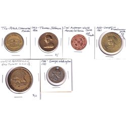 Lot of Miscellaneous USA Tokens - 1789-1797 George Washington, 1953-1961 Dwight D. Eisenhower 34th P