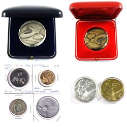 1976 Official Montreal Olympics Medallions, Lot includes Sterling Silver and Bronze version both in 