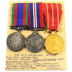 Named EIIR Canadian Forces Decoration Medal, Voluntary WWII Medal & 1939-1945 War Medal - Corporal G