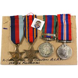 Voluntary WWII Medal, 1939-1945 War Medal, The 1939-1945 Star & The Burma Star - Corporal C.A. Dawso