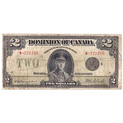 1923 DC-26I $2, Dominion of Canada, Campbell-Clark, Black Seal, Group 4, VG (Contains some minor pin