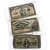 Image 1 : 1870, 1900 & 1923 Dominion of Canada 25c Banknotes. You will receive one example of each year printe
