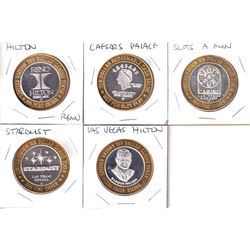 Estate Lot of Limited Edition $10 .999 Fine Silver Casino Tokens from Different Casinos. You will re