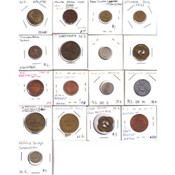 Estate Lot of Miscellaneous Nova Scotia Transportation Tokens. 17pcs