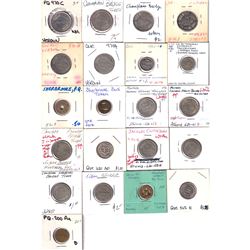 Estate Lot of Miscellaneous Quebec Transportation Tokens - Mostly Bridge Tokens. 21pcs