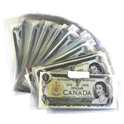 Estate Lot of 1973 Bank of Canada $1 Notes Lawson-Bouey Signatures. You will receive 5x different pr
