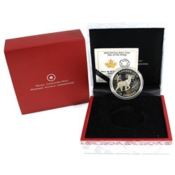 2015 $15 Lunar Year of the Sheep Fine Silver proof coin with original Mint packaging and C.O.A. (cap