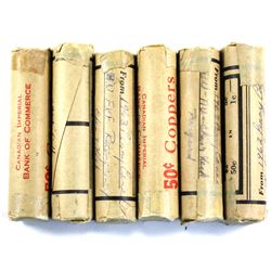 Lot of Error/Varieties Canada 1-cent Rolls - 1936 Dot Below 6, 1963 Re-engraved Chin/Neck, 1963 Rais
