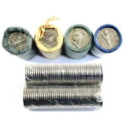 *1966, 1967, 1977, 2005, 2008 & 2011 Canada 5-cent Original Rolls of 40pcs. 6 rolls
