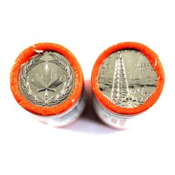 2005P Alberta & 2006 Logo Bravery 25-cent Original Rolls of 40pcs. 2 rolls