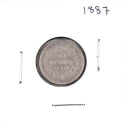 1887 Canada 10-cent VF with Planchet Flaw on Obverse *Delamination error*
