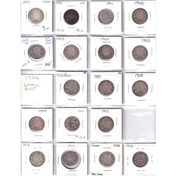 Estate lot of 34x Silver 25-cent from 1899-1936! Includes 1921, 1927 & 1936 Dot! Great Starter Lot!!