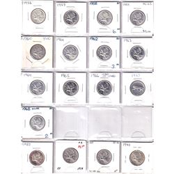 Estate Lot of 36x Silver 25-cent from 1937-1955! Lots of higher graded coins! Great starter Lot! 36p