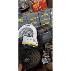 COMMERCIAL GRADE FAN AND SPACE HEATER