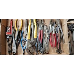 ASSORTED PLIERS, CUTTERS, WRENCHES