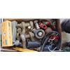 Image 1 : TWO SHARPENING STONES, QTY OF HITCH BALLS, AND CLEVACES