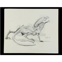 Lot #31 - ALIEN3 (1992) - Hand-Drawn Runner Illustration by Alec Gillis