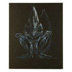 Lot #33 - ALIEN3 (1992) - Hand-Painted Sitting Runner Concept Illustration by Alec Gillis