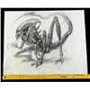 Image 4 : Lot #36 - ALIEN: RESURRECTION (1997) - Large Hand-Drawn Xenomorph Concept Sketch
