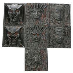 Lot #43 - AVP: ALIEN VS. PREDATOR (2004) - Set of Seven Antarctic Pyramid Tiles