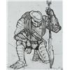 Image 3 : Lot #45 - AVP: ALIEN VS PREDATOR (2004) - Set of Three Hand-Illustrated Yautja Designs