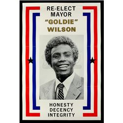 Lot #78 - BACK TO THE FUTURE (1985) - Mayor Goldie Wilson (Donald Fullilove) Campaign Poster