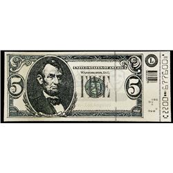 Lot #97 - BACK TO THE FUTURE PART II (1989) - Future Five Dollar Bill