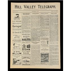 Lot #100 - BACK TO THE FUTURE PART III (1990) - Hill Valley Telegraph Newspaper