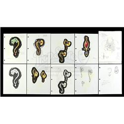 Lot #200 - DEATH BECOMES HER (1992) - Set of Hand-Drawn John Bell Pin Designs